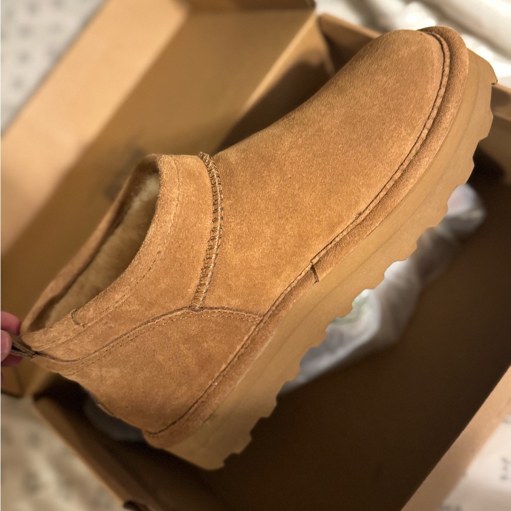 Women's Tan Suede Slip-On Shoes